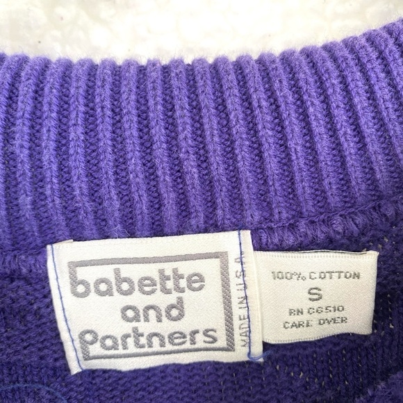 Vintage Purple Aztec Tribal Patterned Textured Collared Retro Preppy Sweater - Picture 2 of 4
